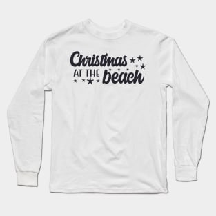 Christmas at the beach, black Long Sleeve T-Shirt